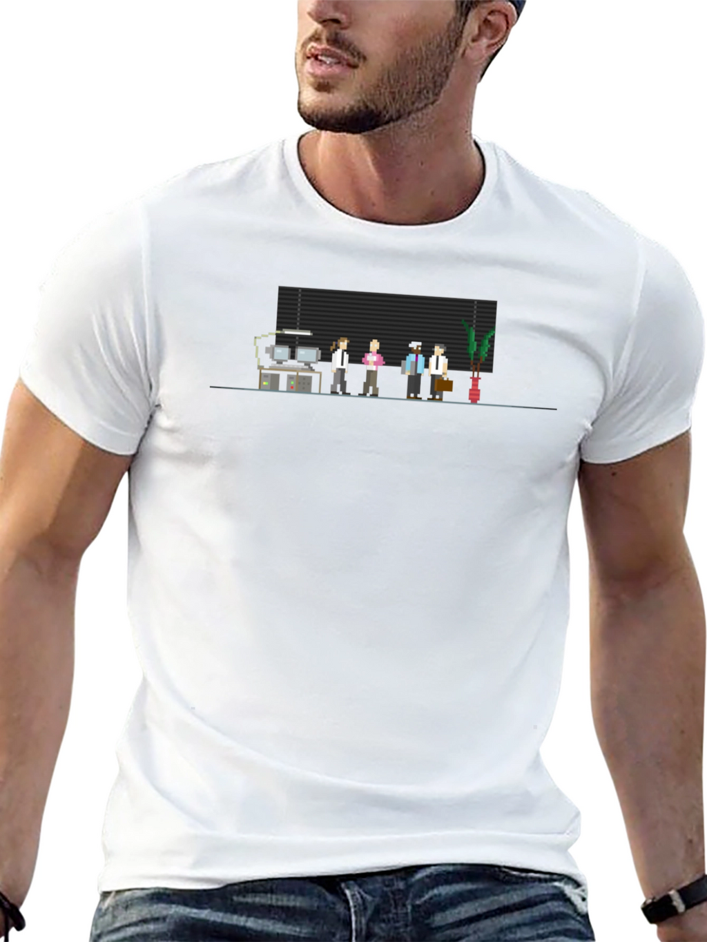 Pixel Art Office Crew T-Shirt