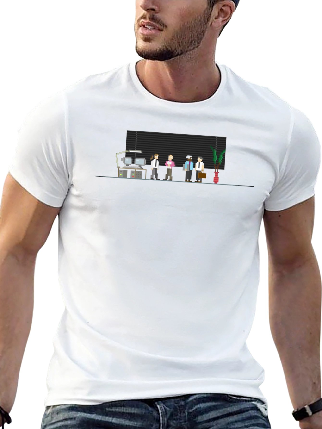 Pixel Art Office Crew T-Shirt
