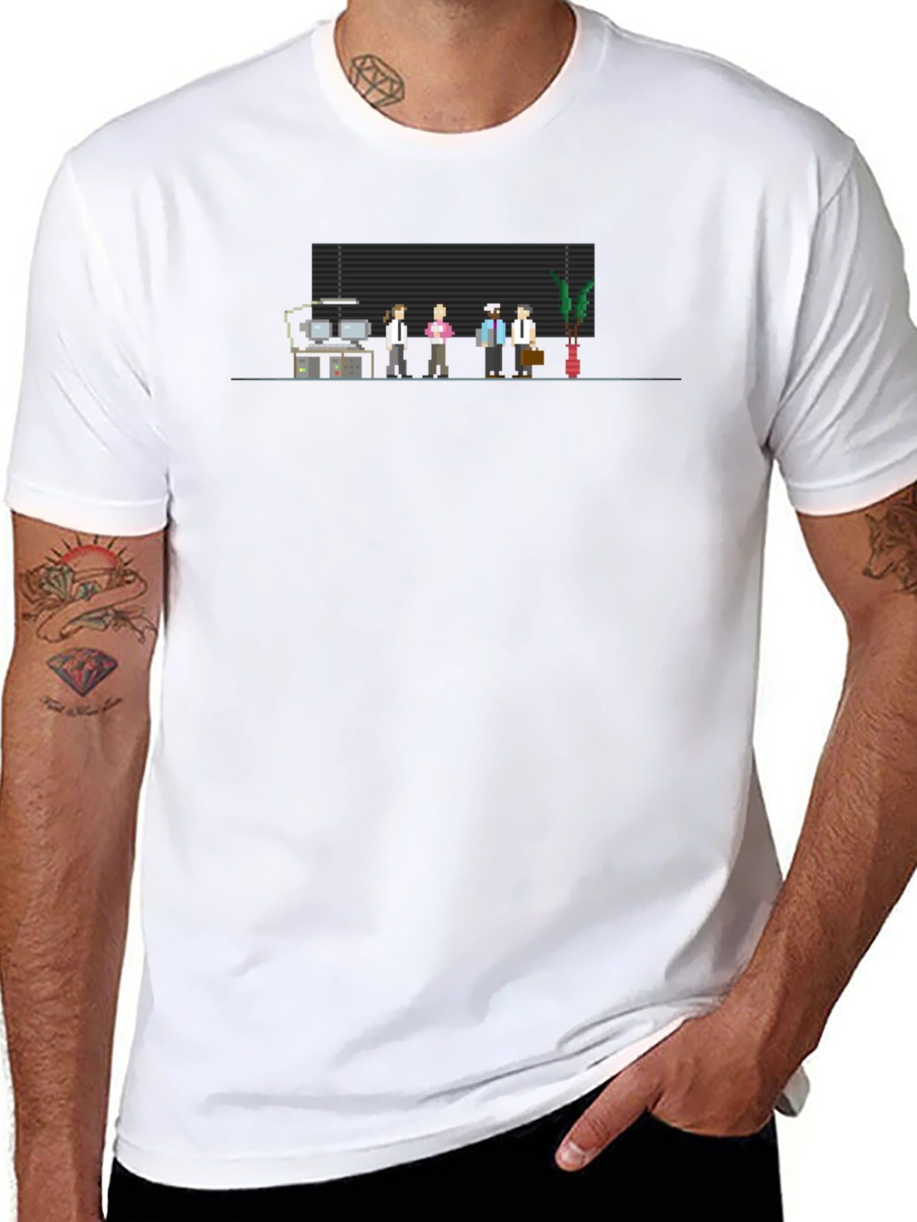 Pixel Art Office Crew T-Shirt