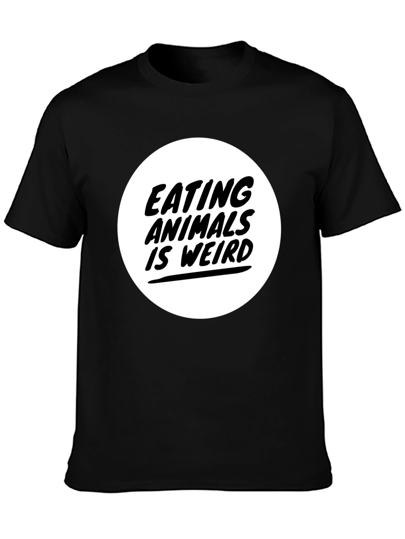 Eating Animals is Weird Graphic Tee - Black
