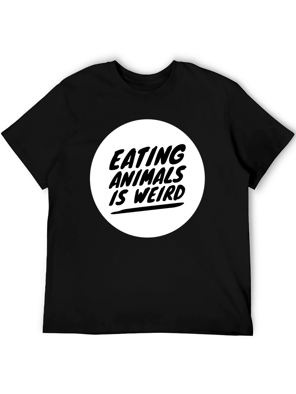 Eating Animals is Weird Graphic Tee - Black