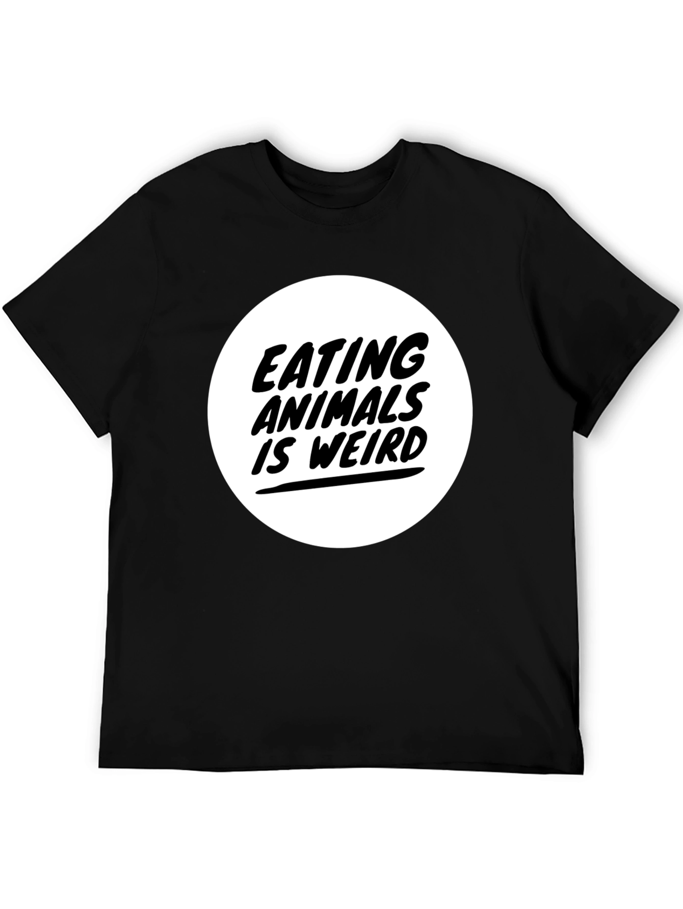 Eating Animals is Weird Graphic Tee - Black