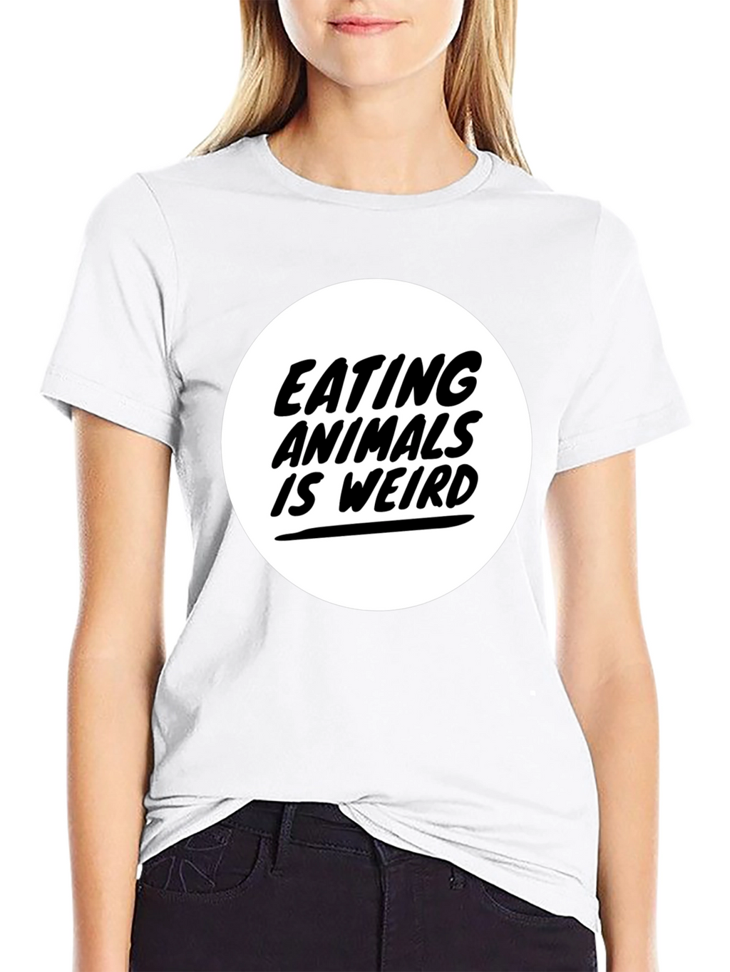 Eating Animals is Weird Graphic Tee - Black