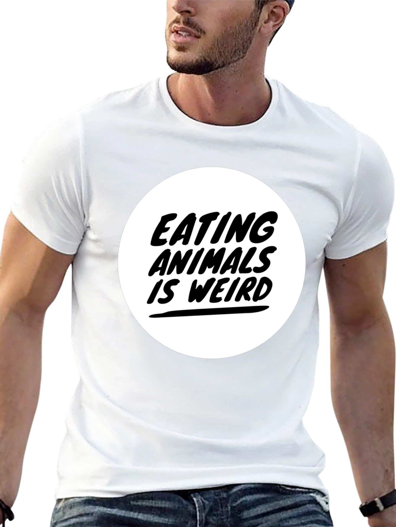 Eating Animals is Weird Graphic Tee - Black