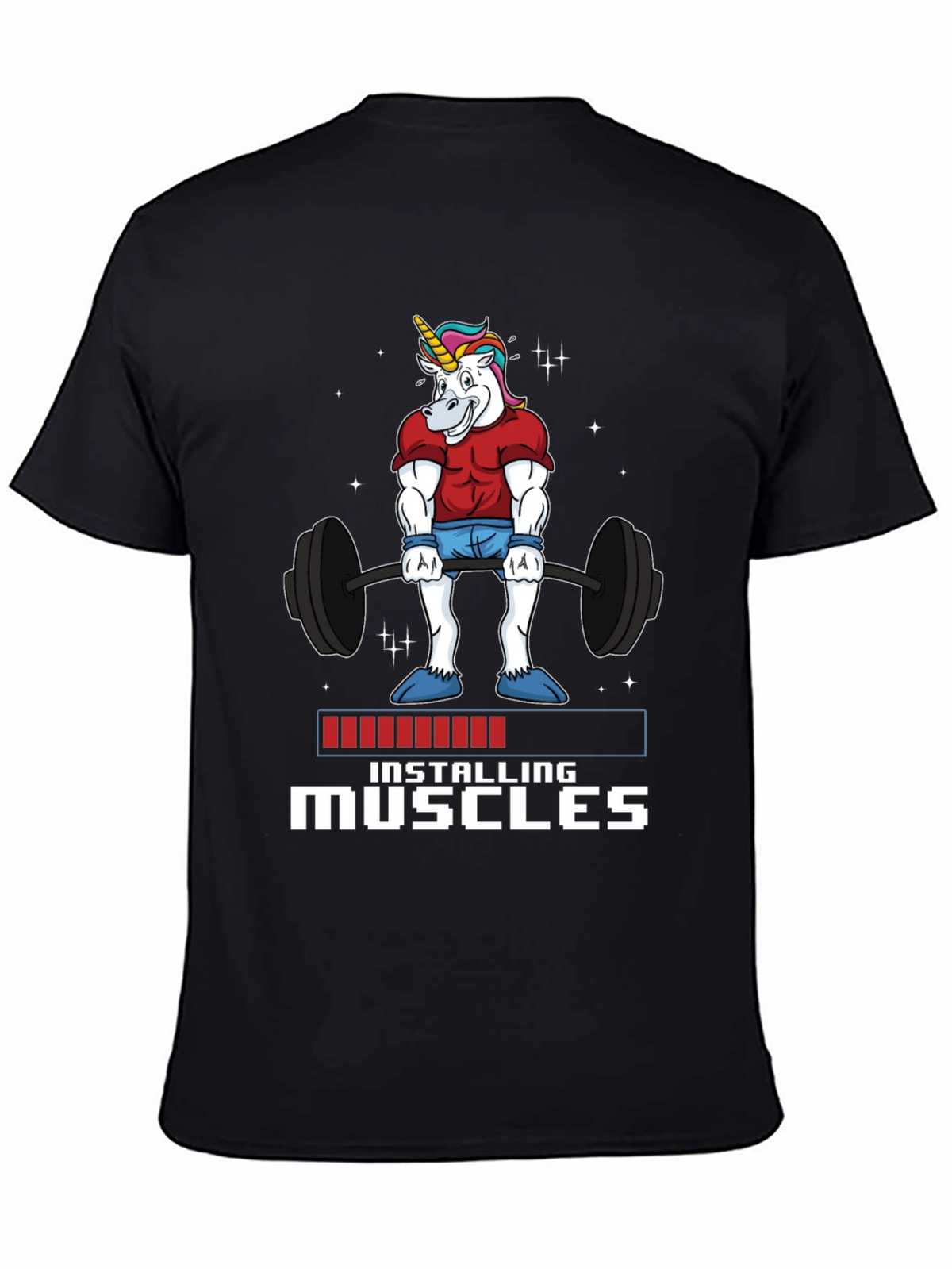 Unicorn Gym Shirt - Installing Muscles Funny Workout Tee