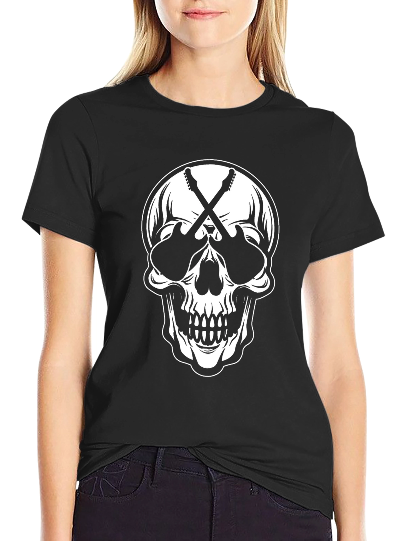 Skull & Guitars Graphic Tee - Rock On!