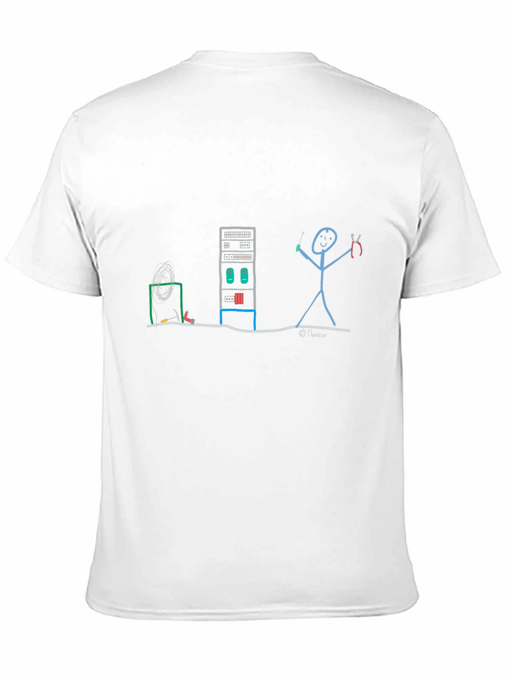 Server Rack Stick Figure T-Shirt