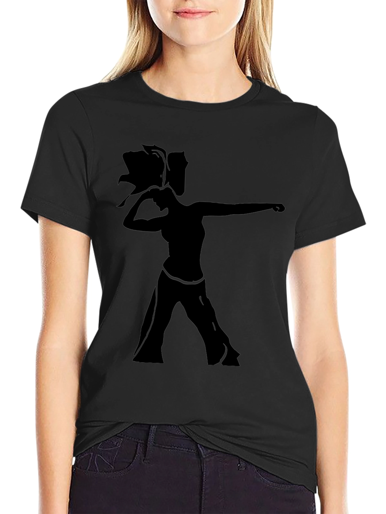 Silhouette Dance Graphic Tee - Unisex Black T-Shirt