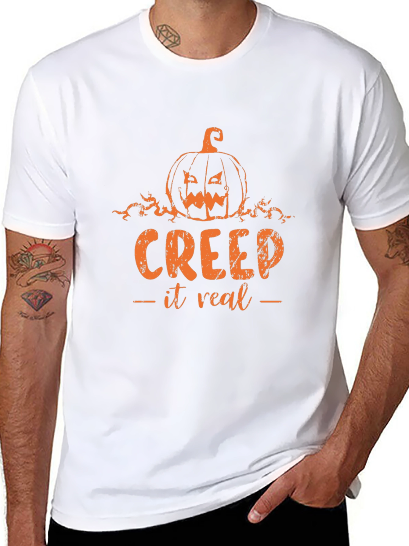 Creep It Real Halloween T-Shirt Pumpkin Design