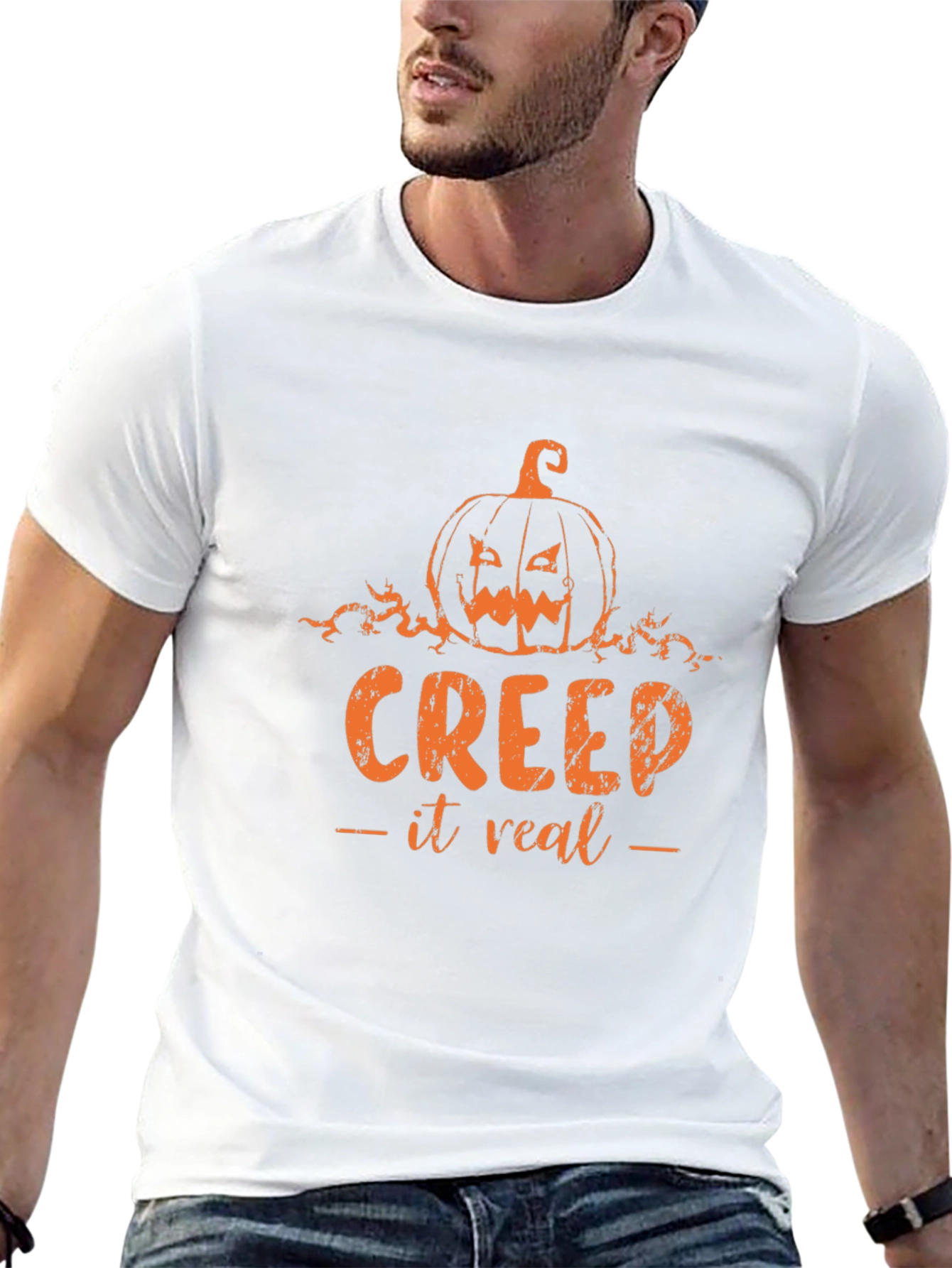 Creep It Real Halloween T-Shirt Pumpkin Design