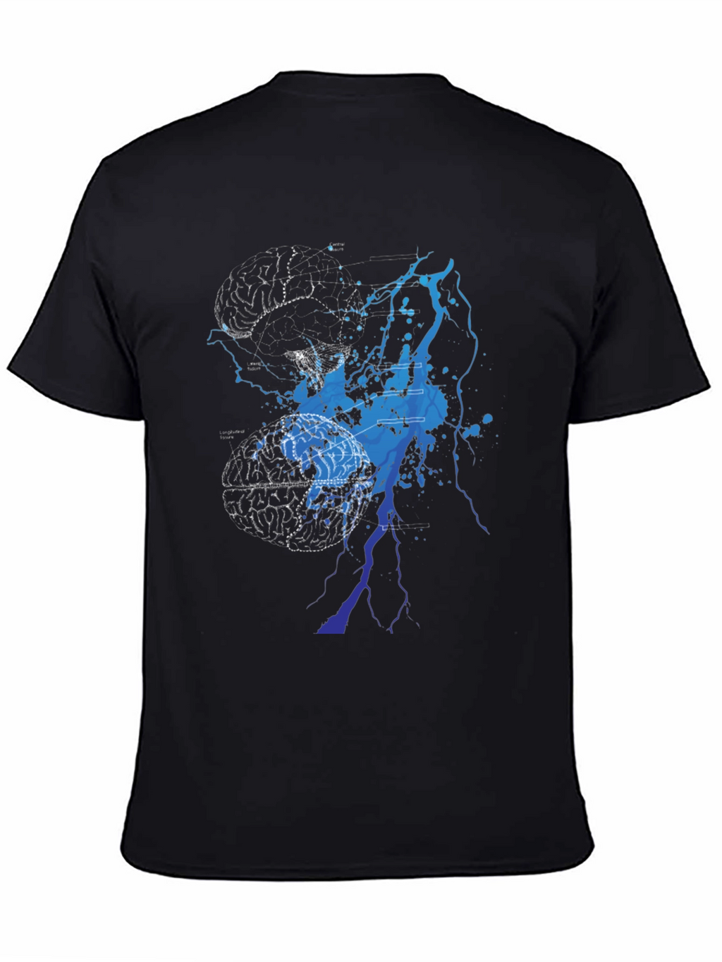 Brain Circuit Black Graphic Tee