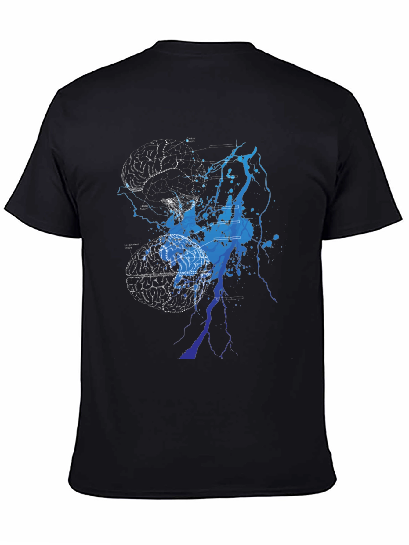 Brain Circuit Black Graphic Tee
