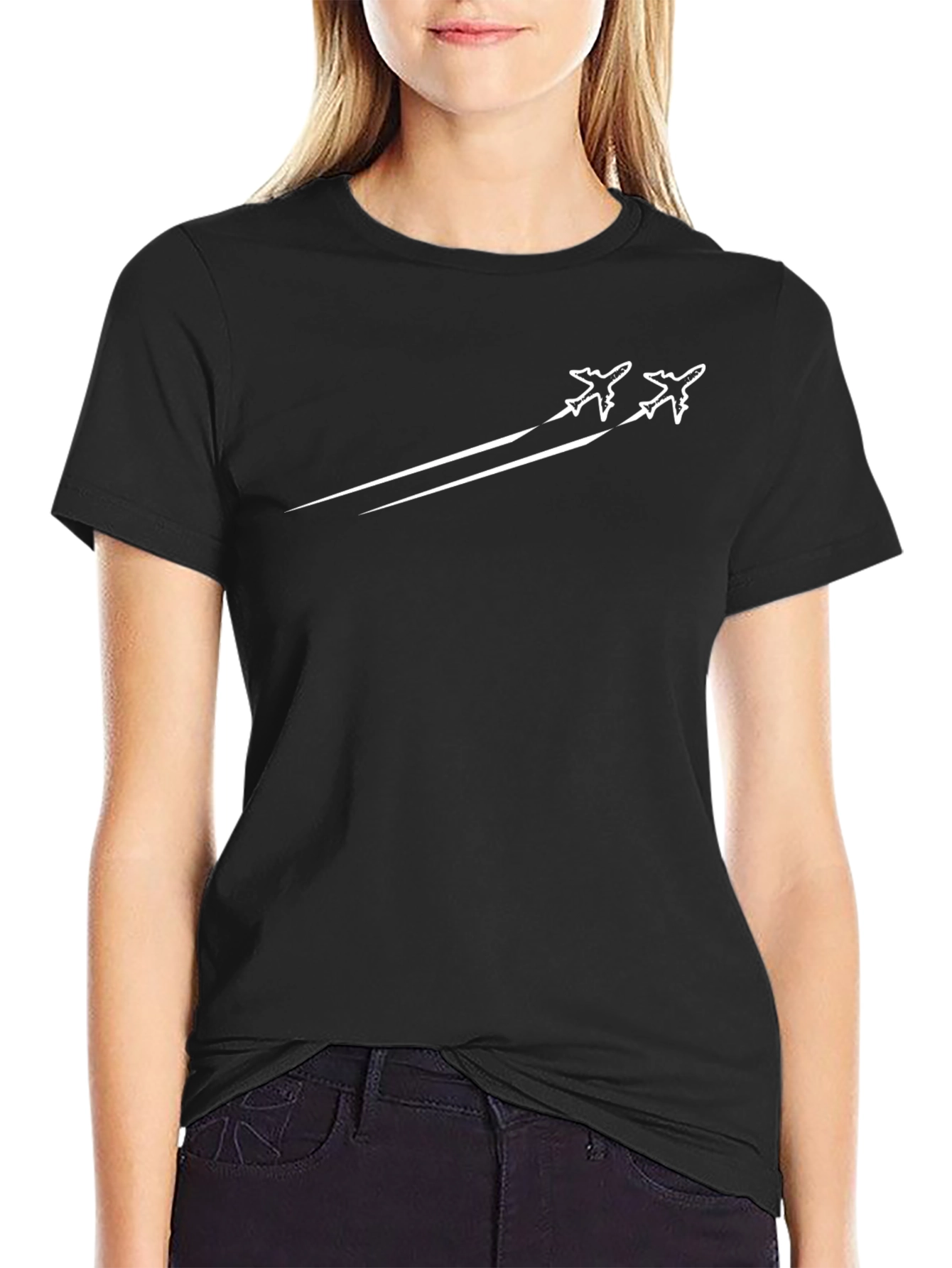 Jet Fighter Graphic Tee - Black