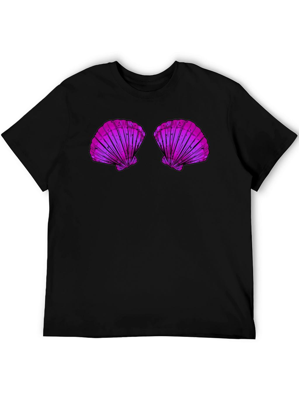 Mermaid Shell Top Graphic Tee - Fun Casual T-Shirt
