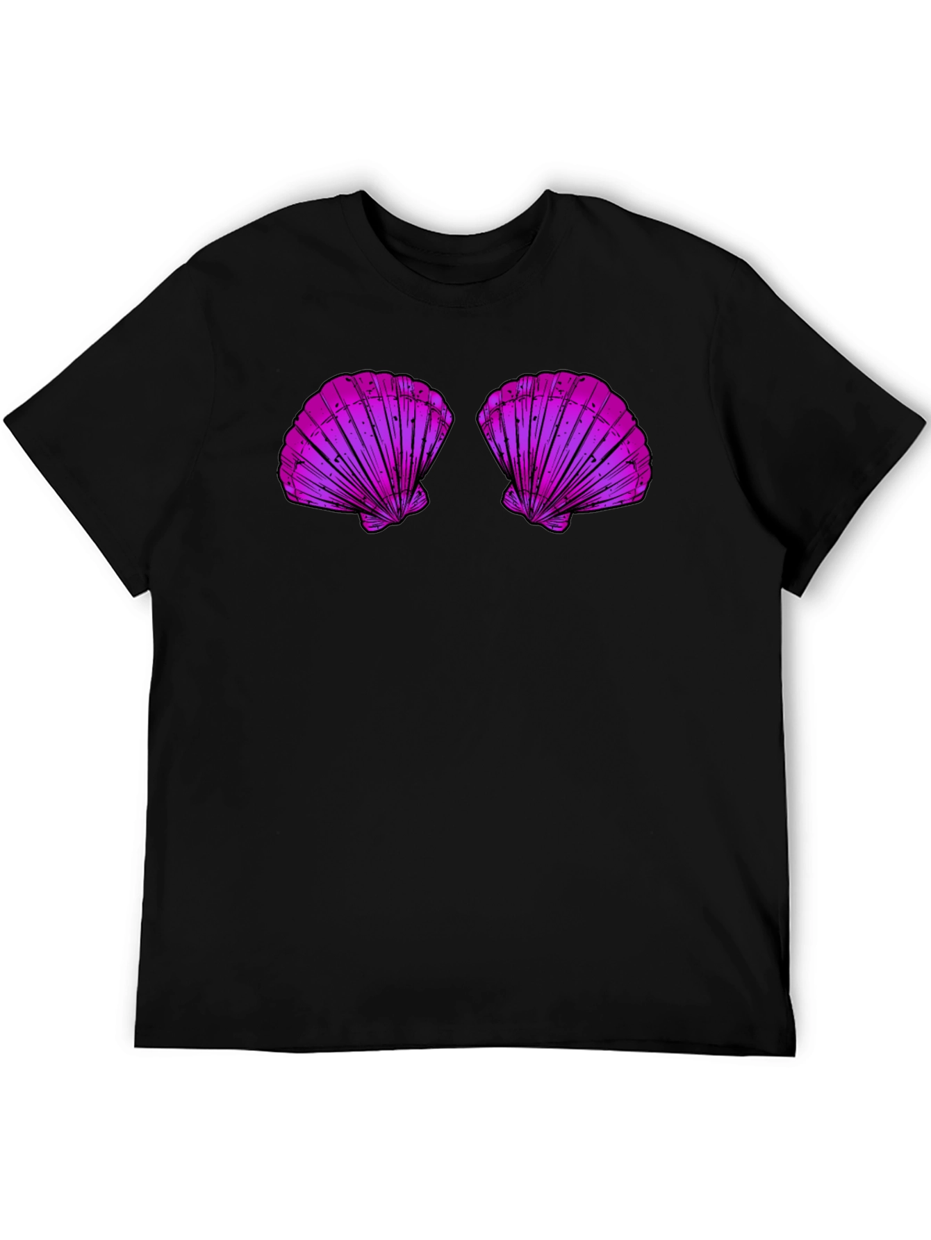 Mermaid Shell Top Graphic Tee - Fun Casual T-Shirt