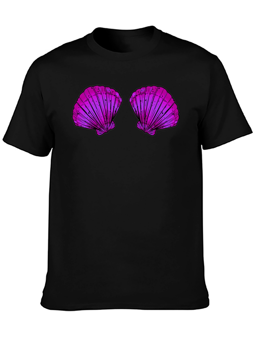 Mermaid Shell Top Graphic Tee - Fun Casual T-Shirt