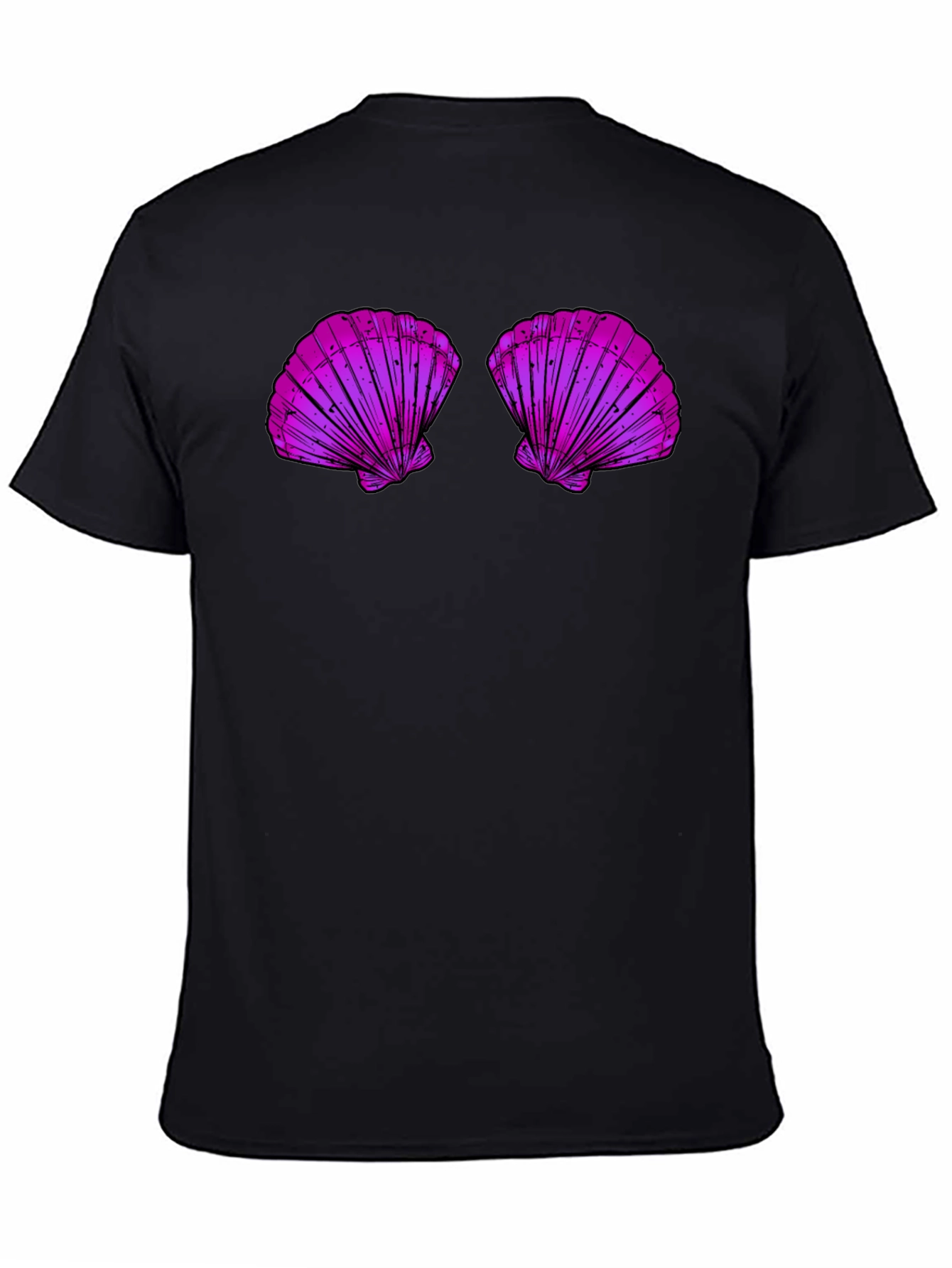 Mermaid Shell Top Graphic Tee - Fun Casual T-Shirt