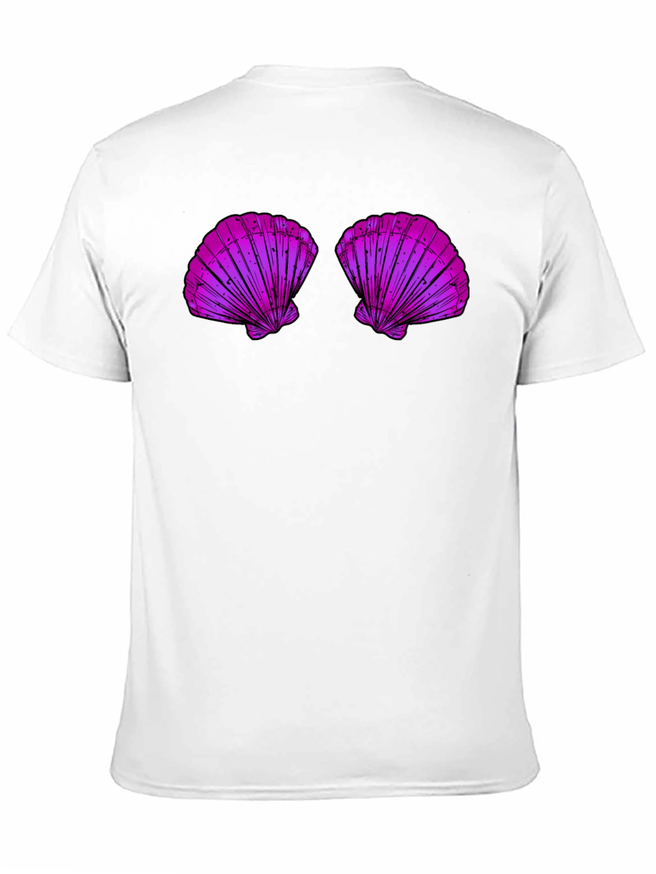 Mermaid Shell Top Graphic Tee - Fun Casual T-Shirt