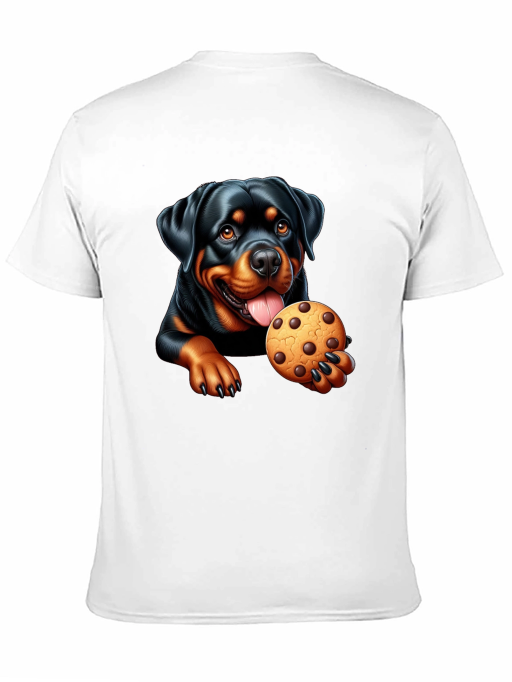 Rottweiler Cookie Lover Black T-Shirt