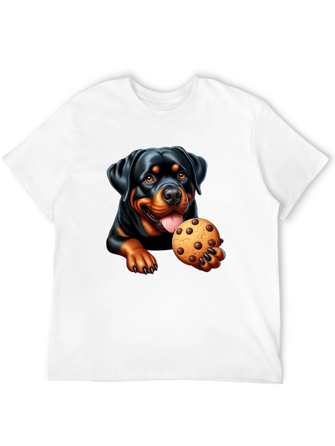 Rottweiler Cookie Lover Black T-Shirt