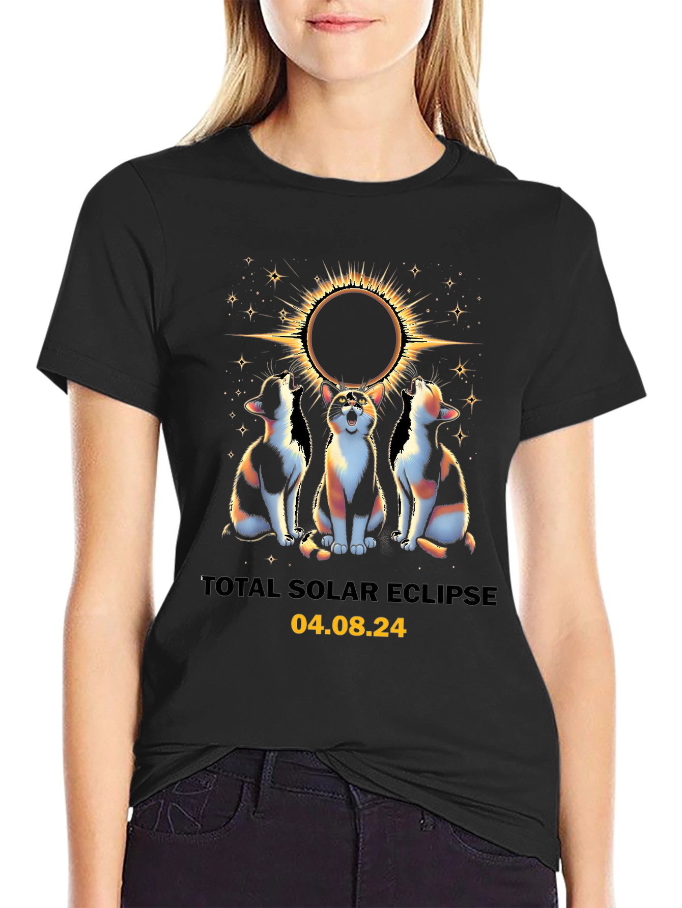 Total Solar Eclipse Cats T-Shirt