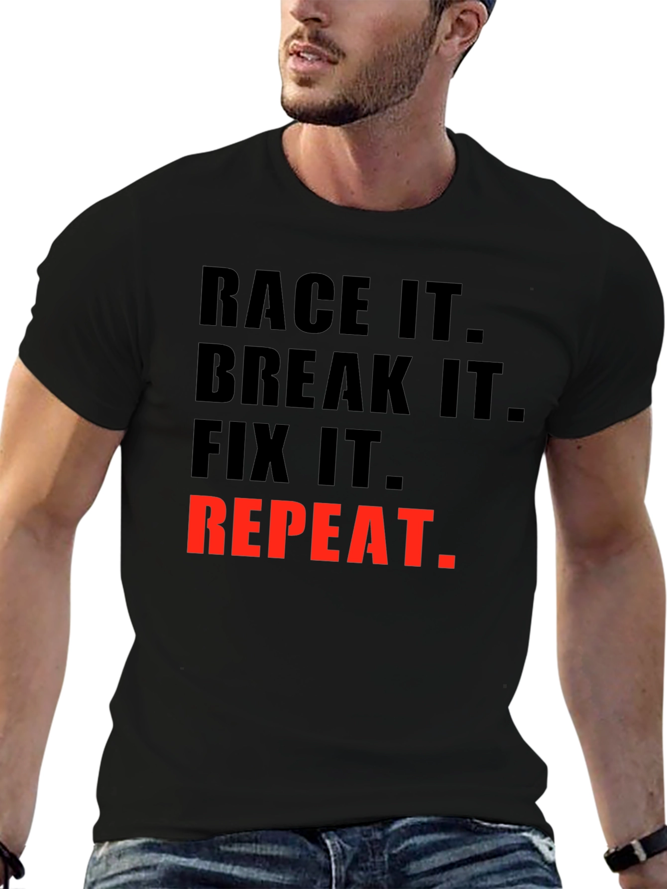 Race It Break It Fix It Repeat Graphic Tee