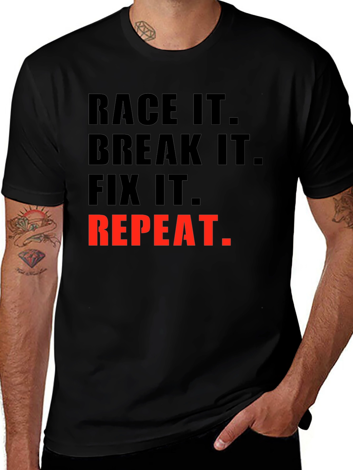 Race It Break It Fix It Repeat Graphic Tee