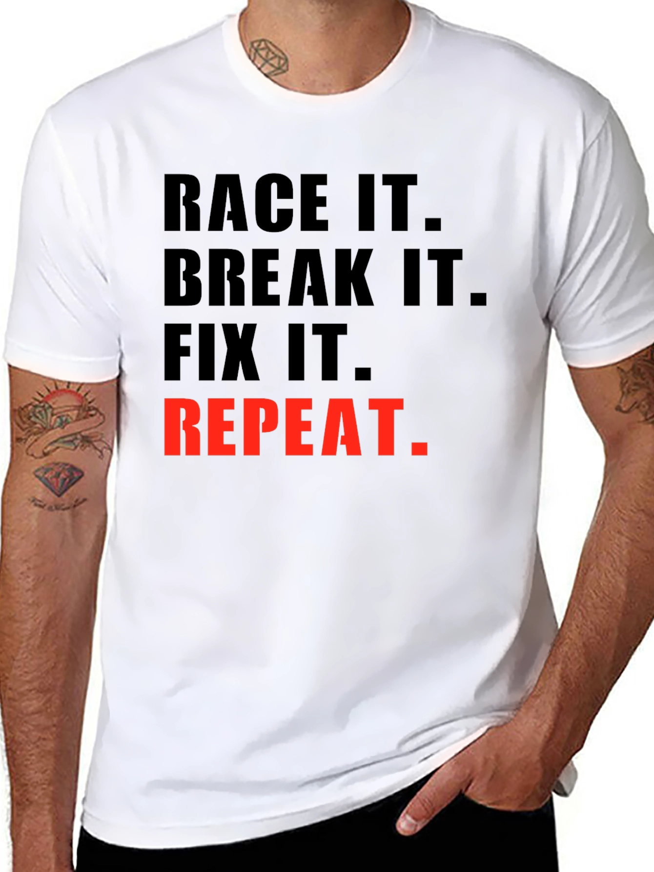 Race It Break It Fix It Repeat Graphic Tee