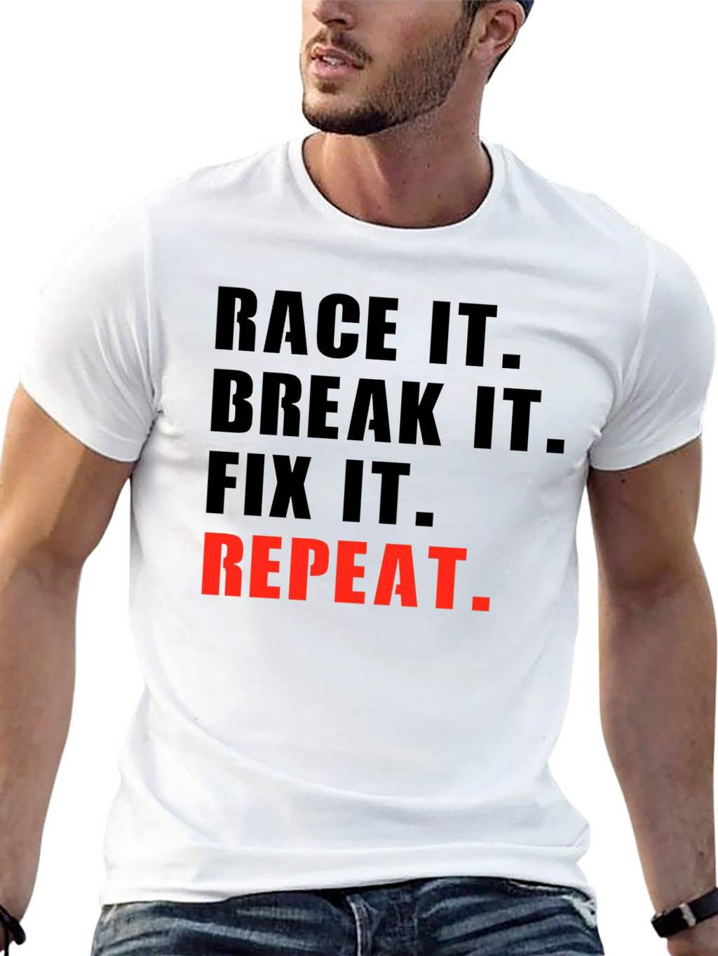 Race It Break It Fix It Repeat Graphic Tee