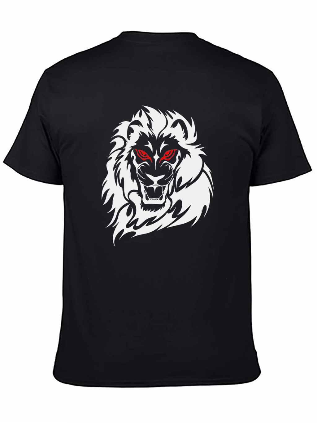 Mens Black Lion Graphic T-Shirt