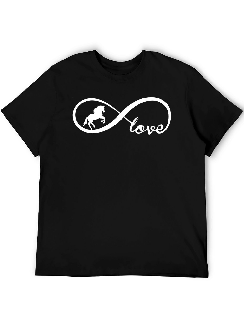 Horse Lover Infinity Tee -  Unisex Black T-Shirt