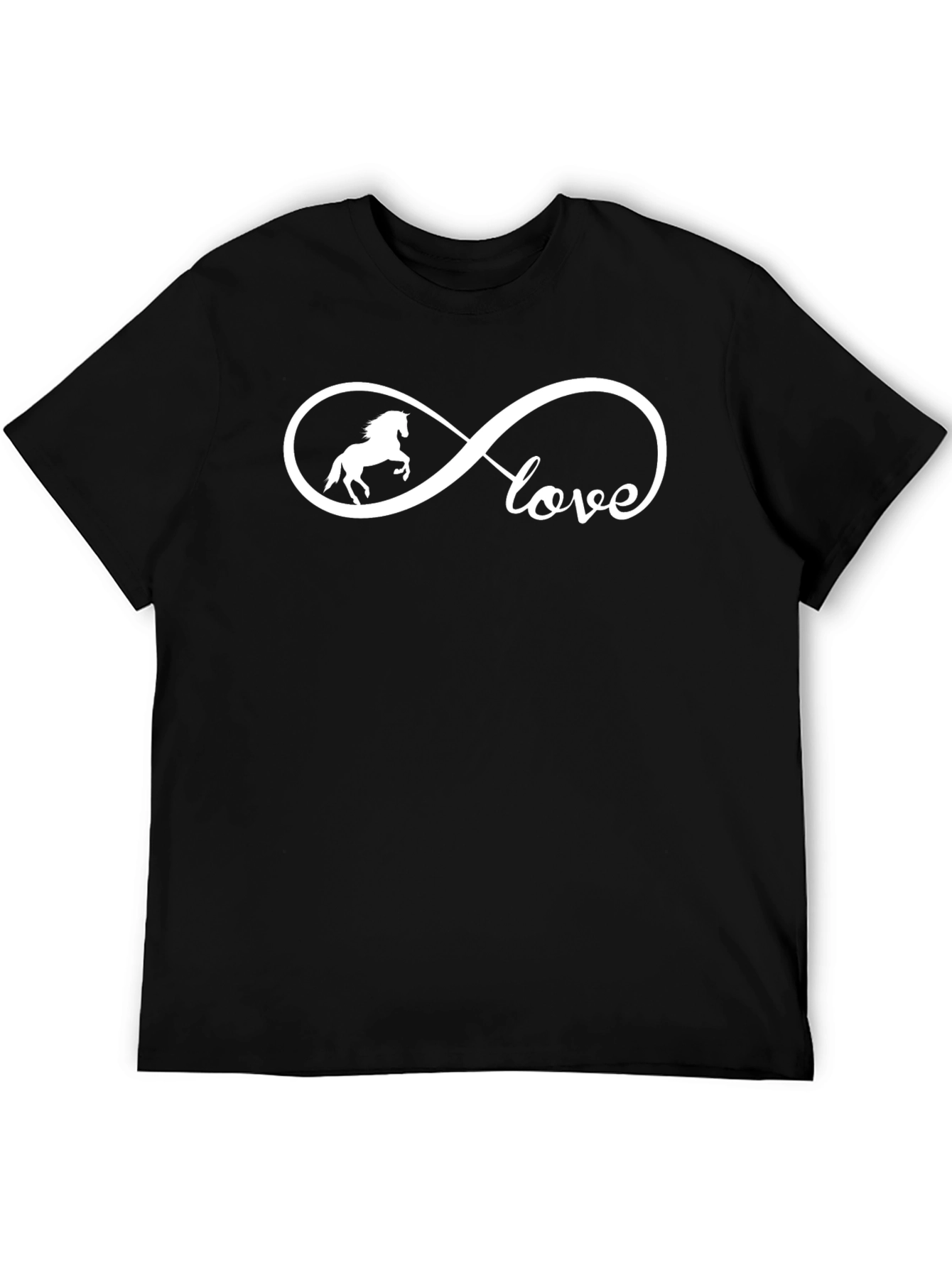 Horse Lover Infinity Tee -  Unisex Black T-Shirt