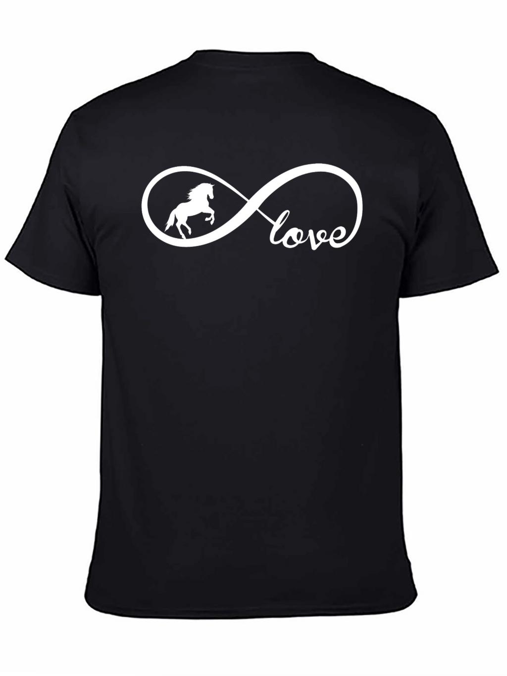 Horse Lover Infinity Tee -  Unisex Black T-Shirt