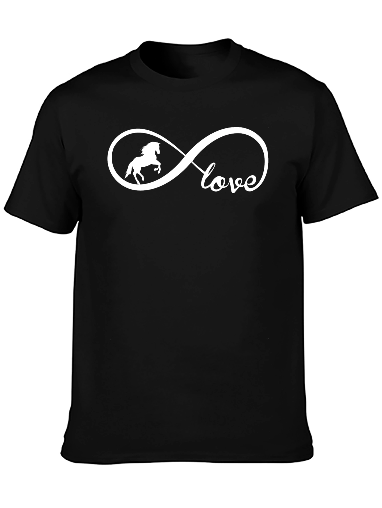 Horse Lover Infinity Tee -  Unisex Black T-Shirt