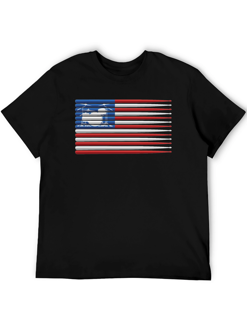 Drumsticks USA Flag Graphic T-Shirt
