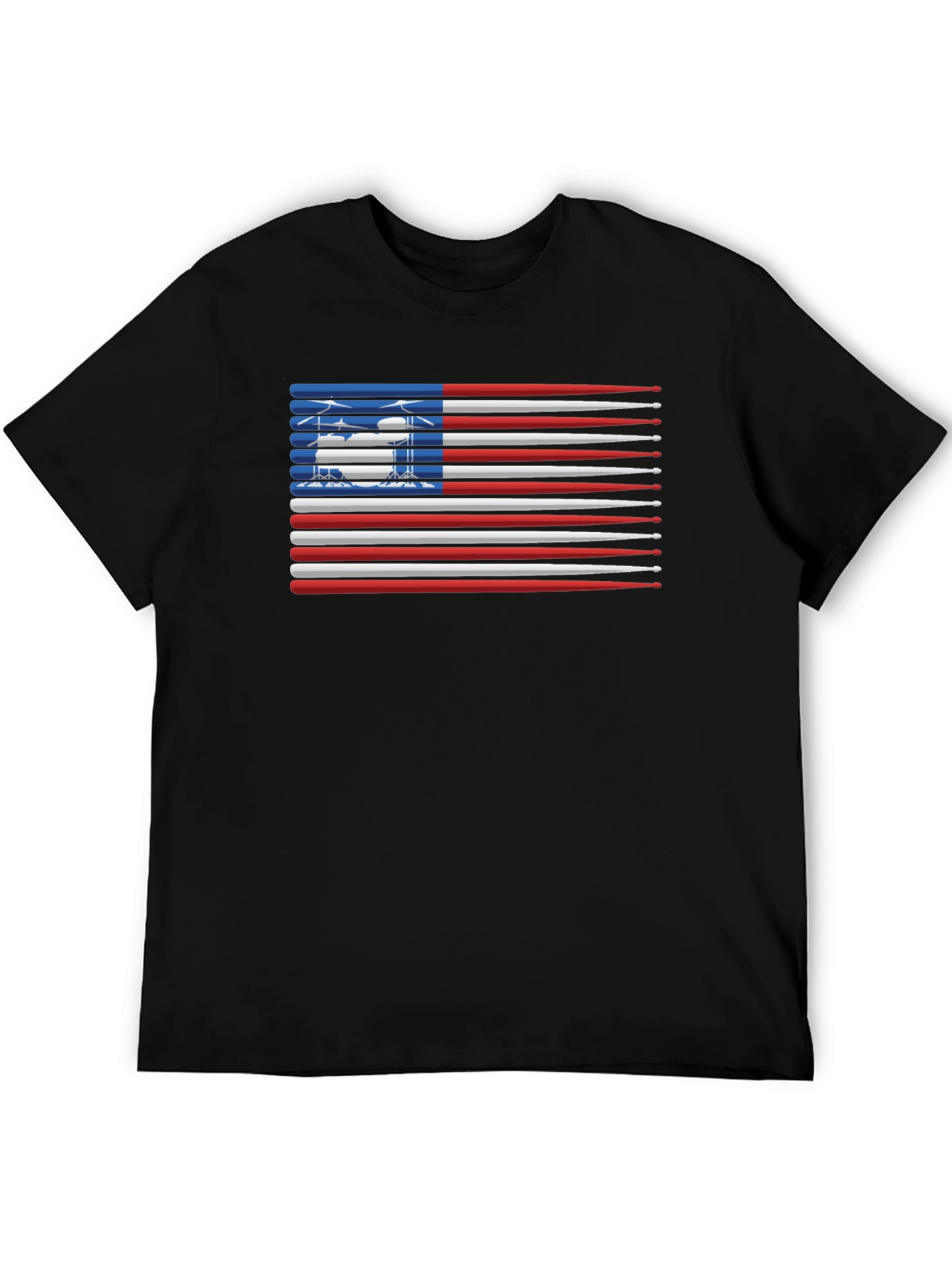 Drumsticks USA Flag Graphic T-Shirt