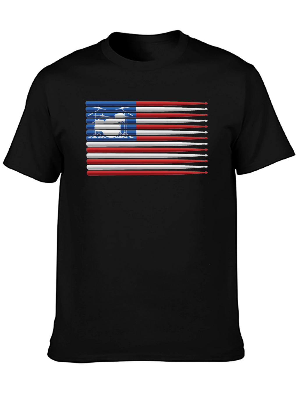Drumsticks USA Flag Graphic T-Shirt