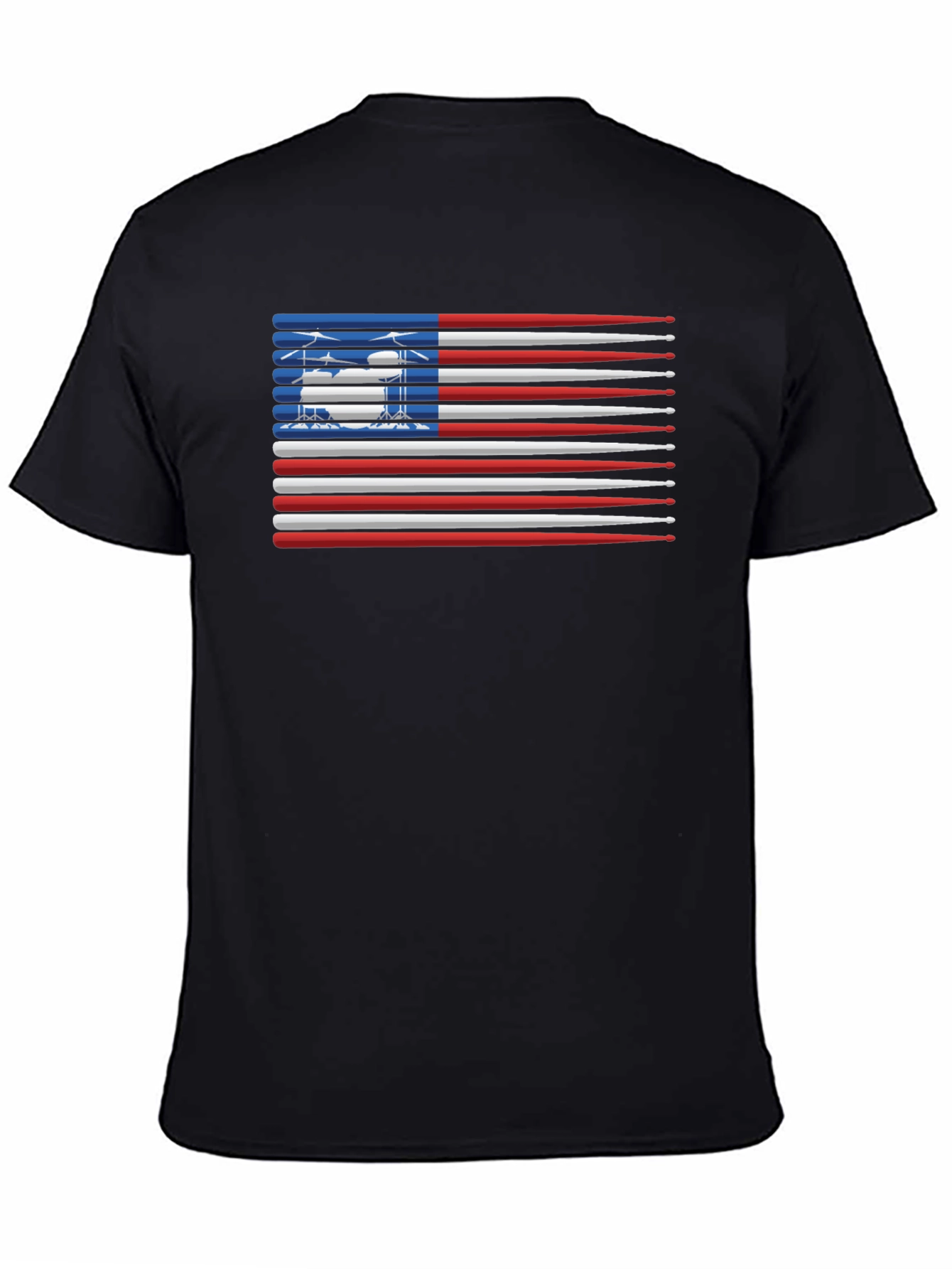 Drumsticks USA Flag Graphic T-Shirt