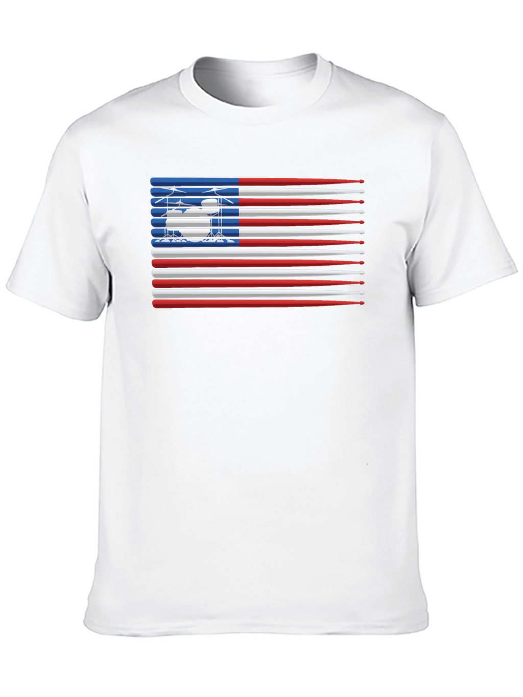 Drumsticks USA Flag Graphic T-Shirt