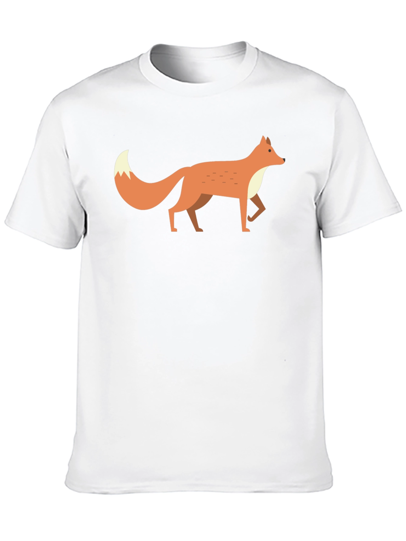 Fox Graphic Tee -  Mens Black Cotton T-Shirt