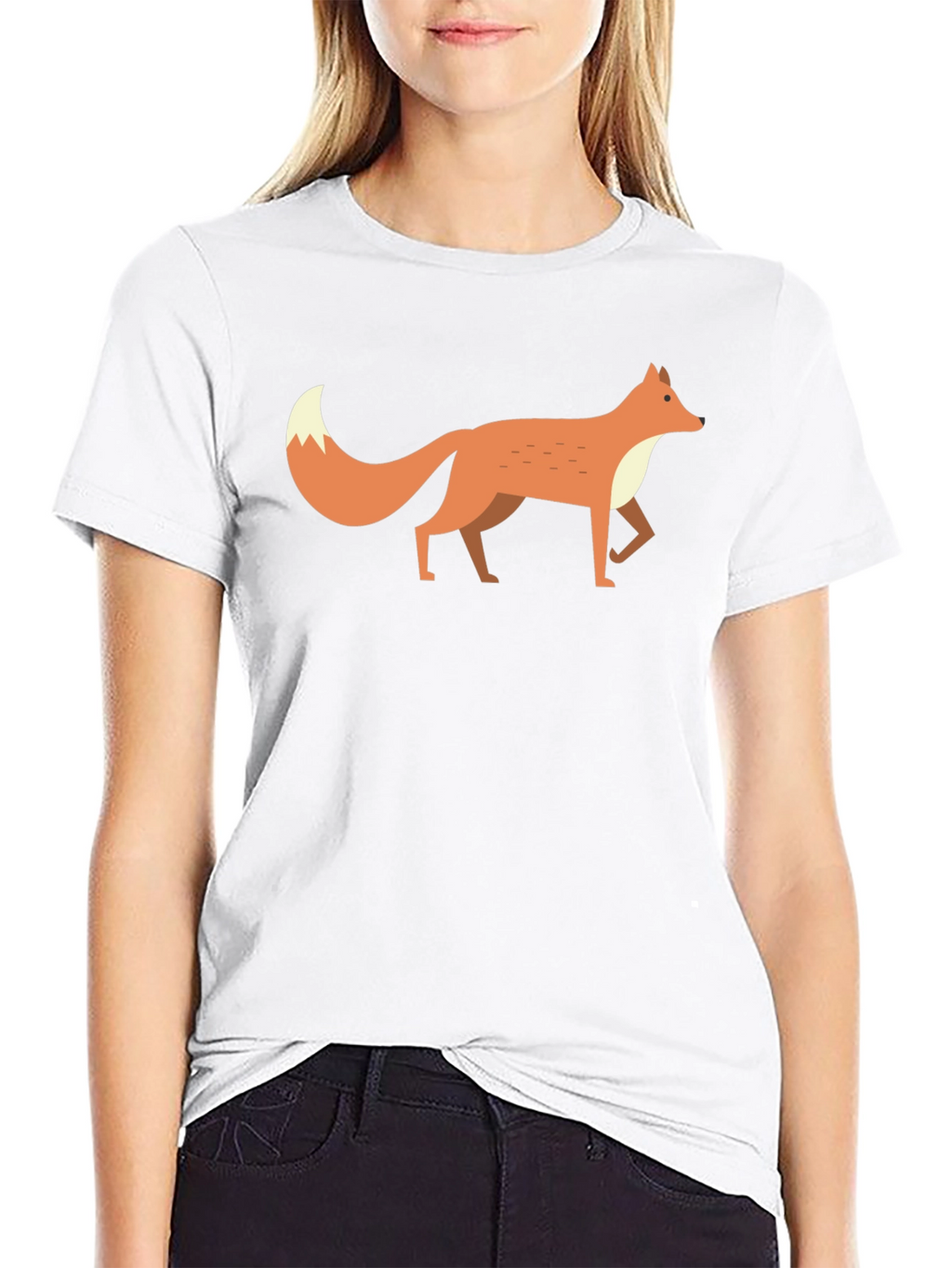 Fox Graphic Tee -  Mens Black Cotton T-Shirt
