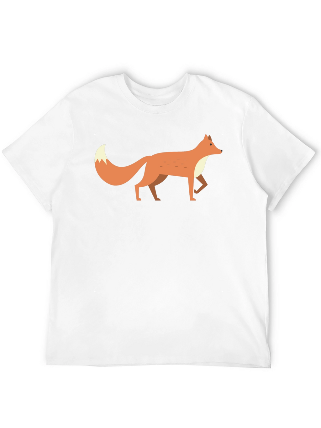 Fox Graphic Tee -  Mens Black Cotton T-Shirt