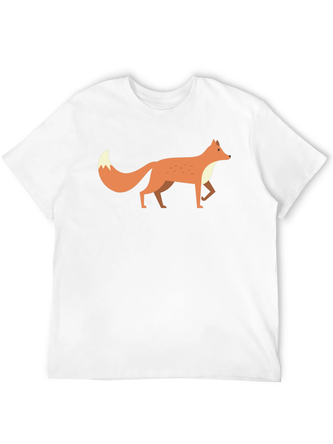 Fox Graphic Tee -  Mens Black Cotton T-Shirt