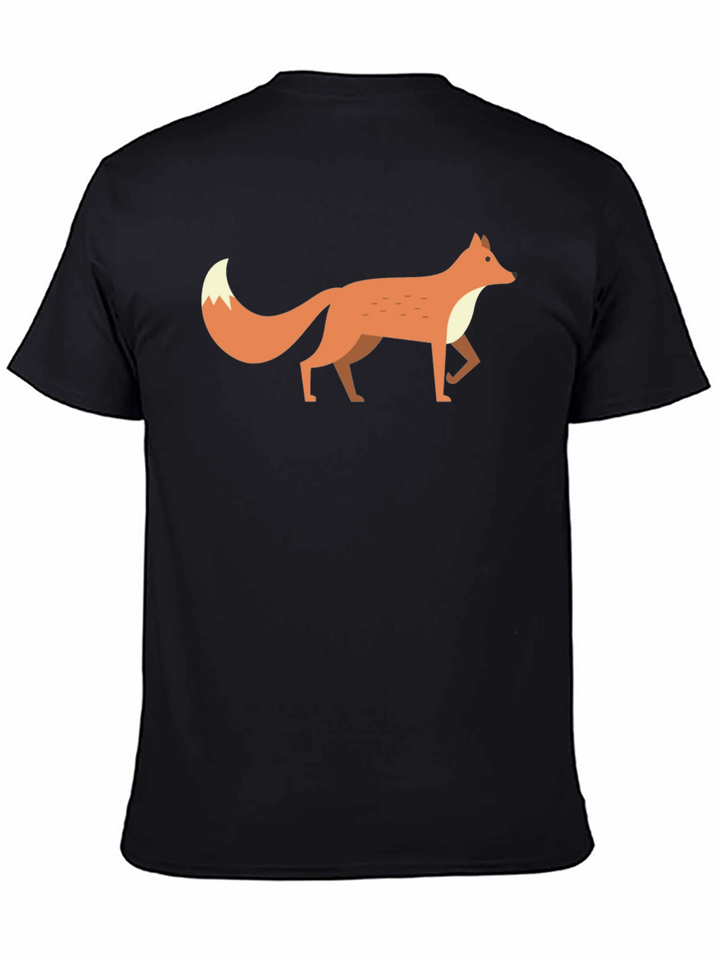 Fox Graphic Tee -  Mens Black Cotton T-Shirt