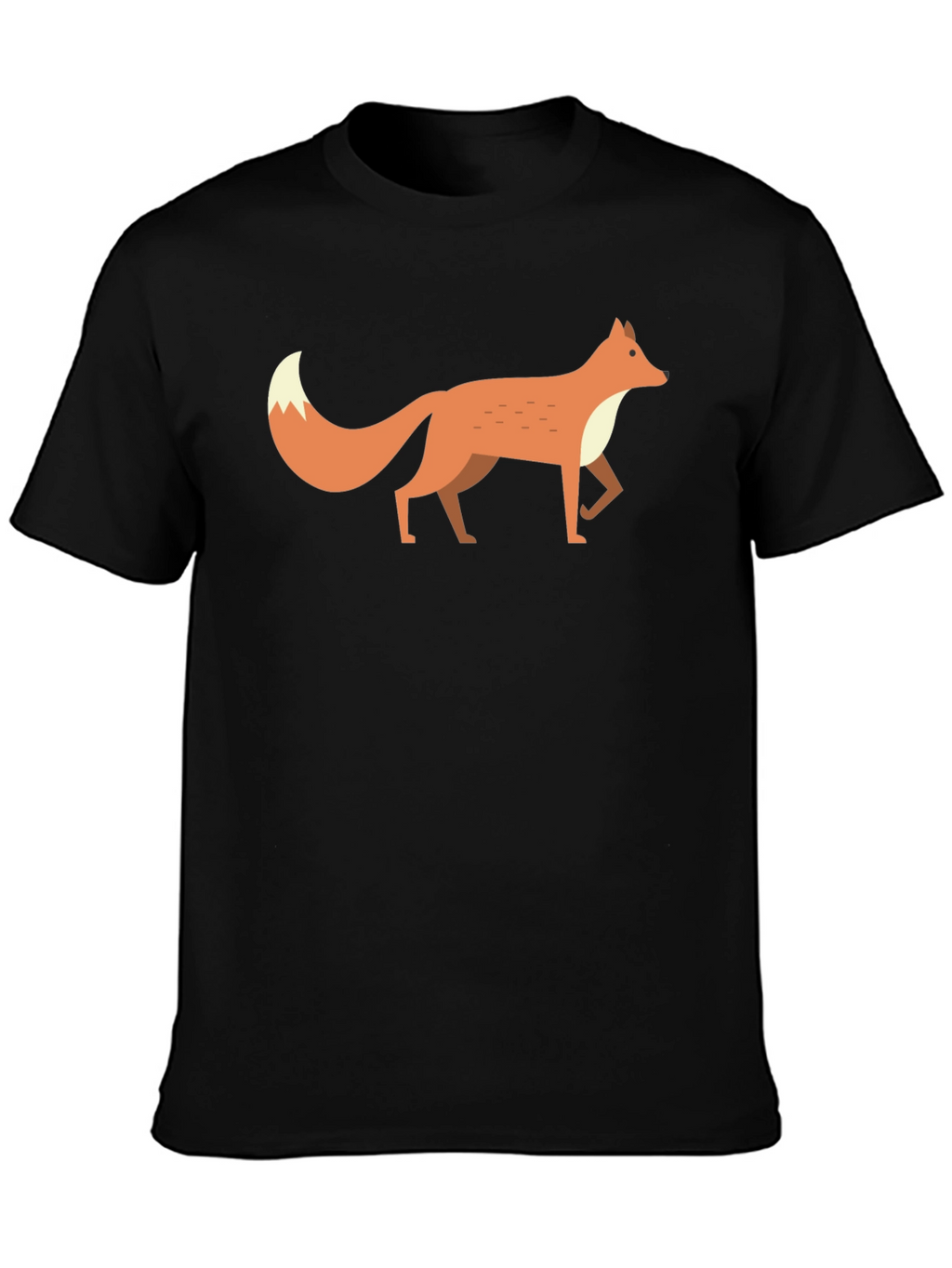 Fox Graphic Tee -  Mens Black Cotton T-Shirt