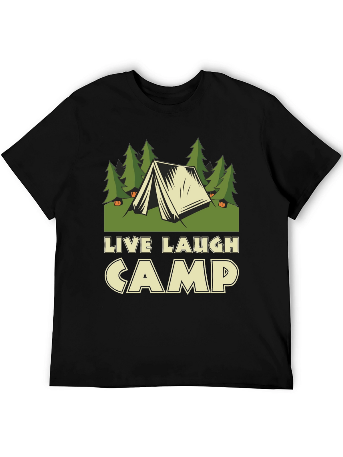 Live Laugh Camp Graphic Tee - Outdoor Adventure Shirt