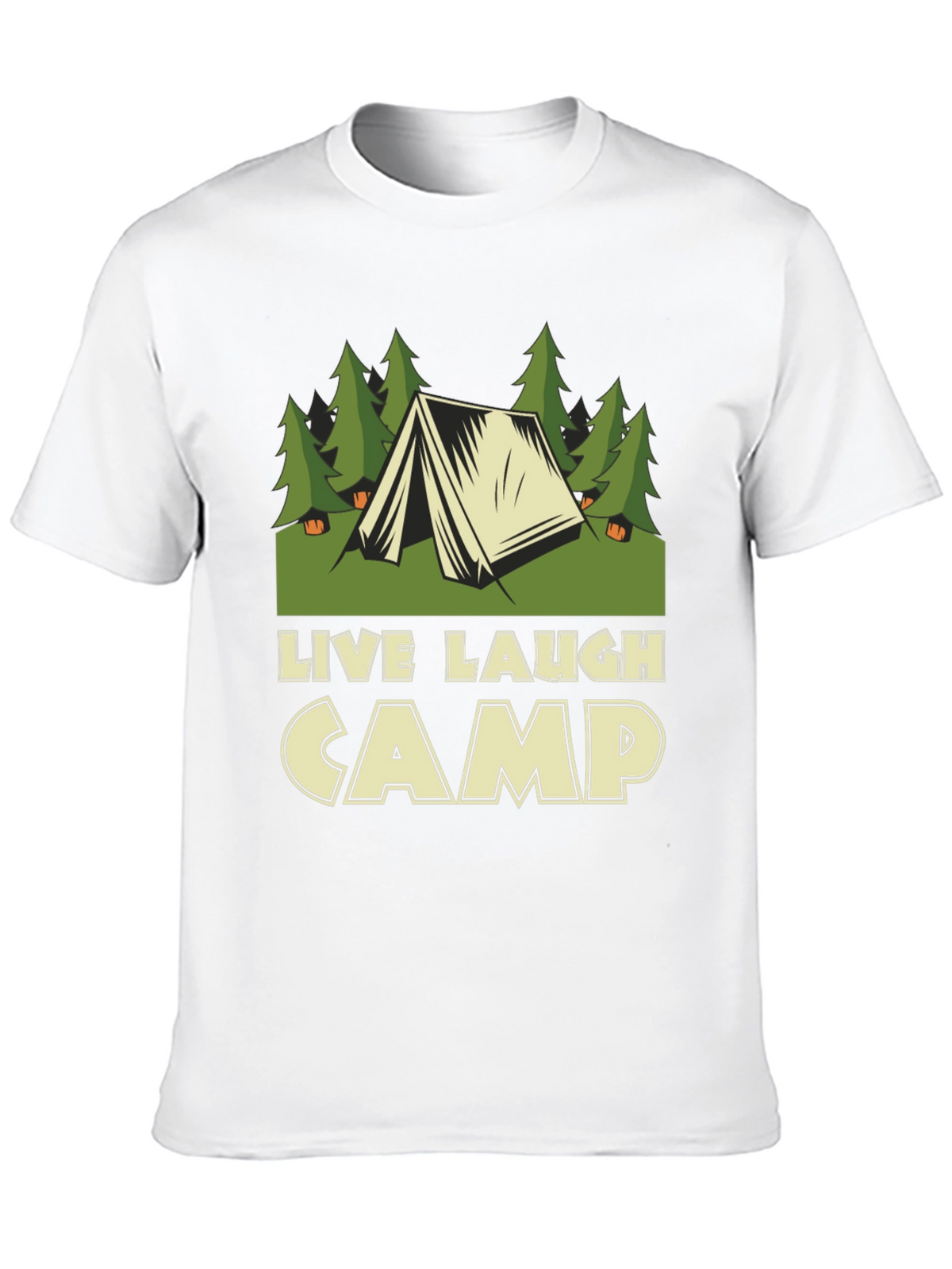 Live Laugh Camp Graphic Tee - Outdoor Adventure Shirt