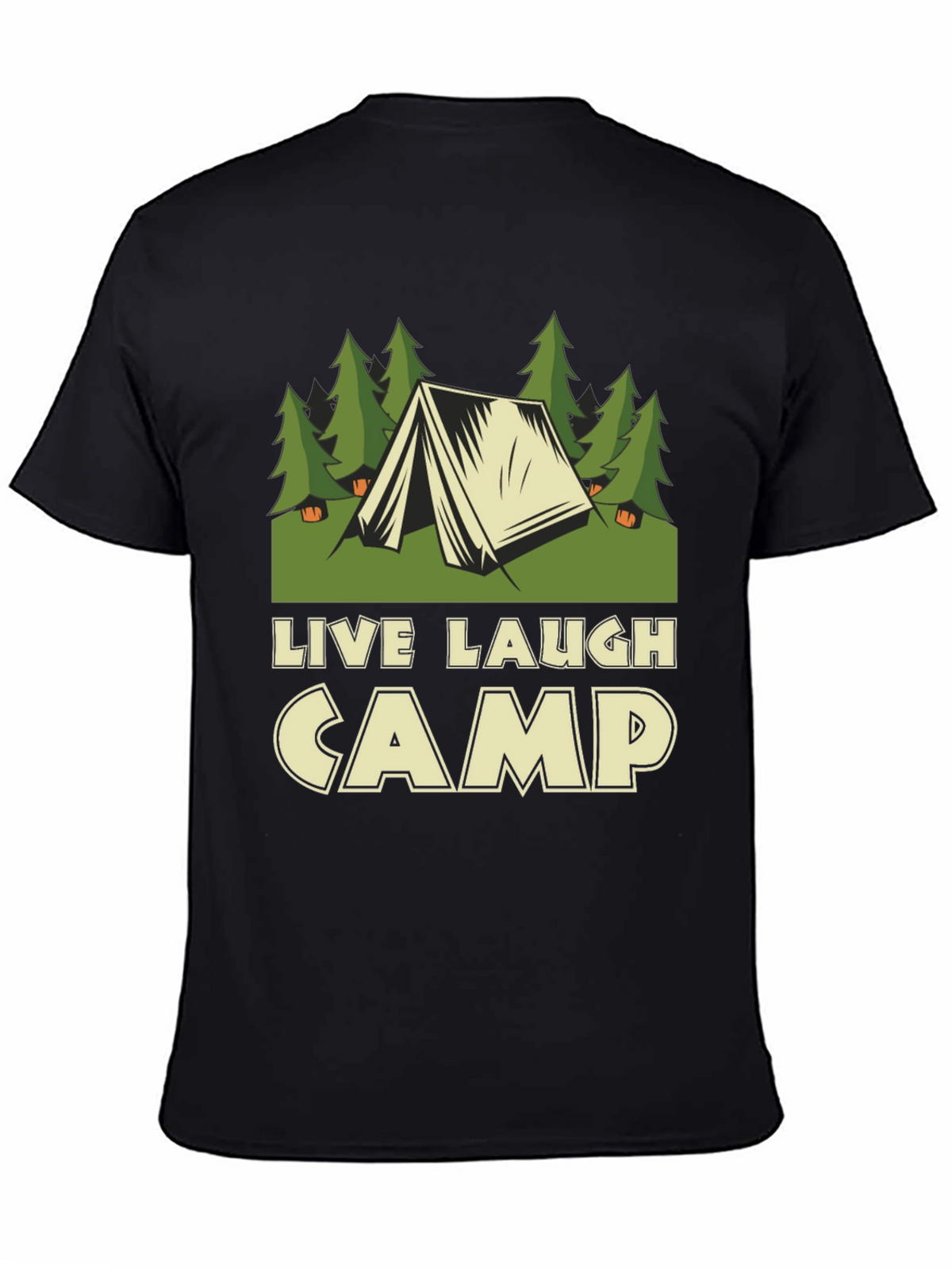 Live Laugh Camp Graphic Tee - Outdoor Adventure Shirt