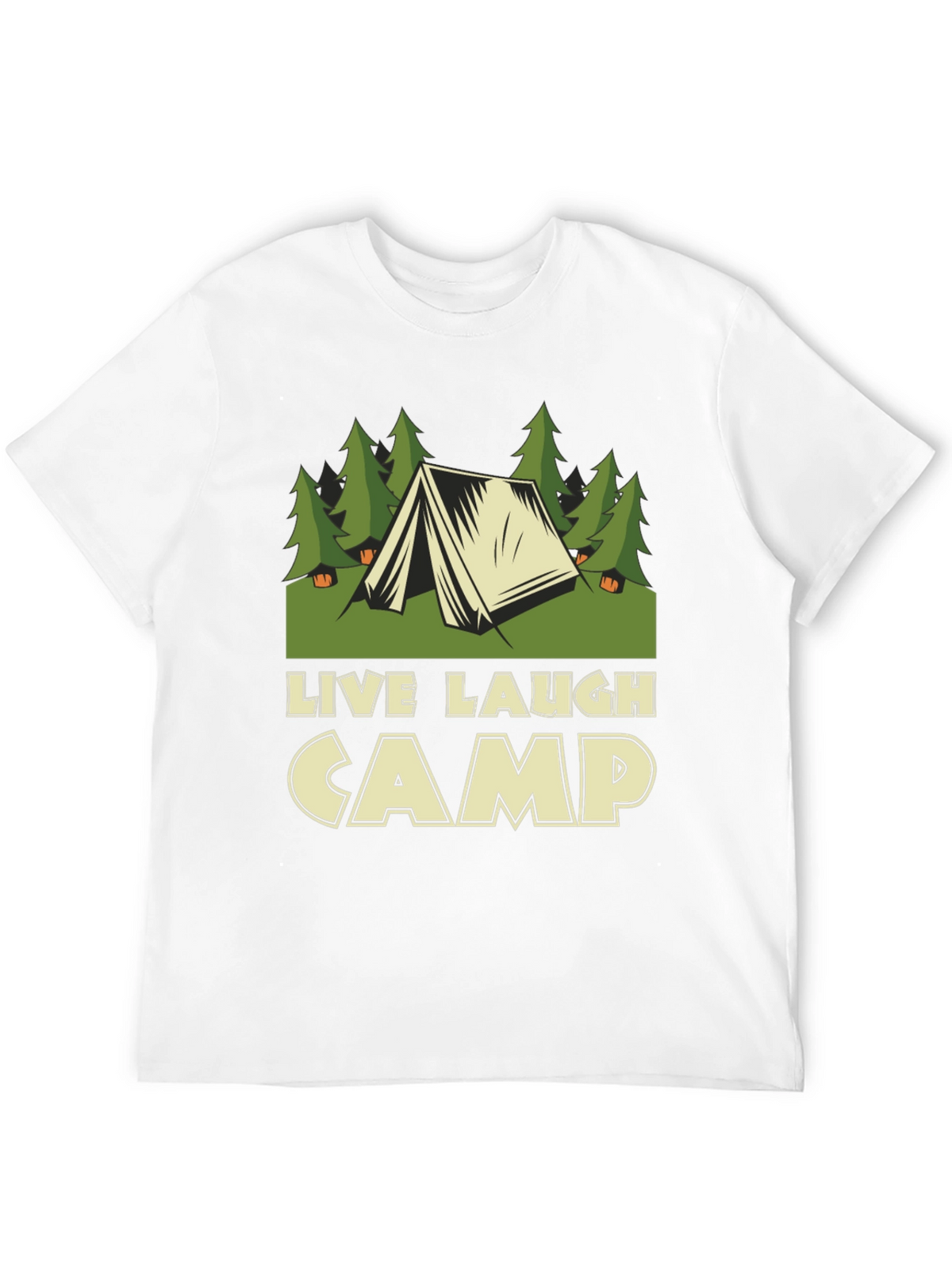 Live Laugh Camp Graphic Tee - Outdoor Adventure Shirt