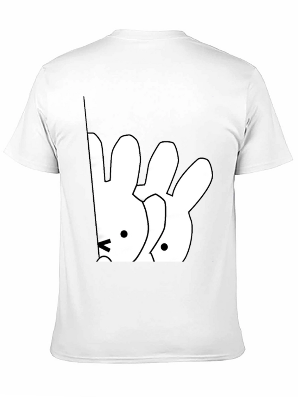 Cute Cartoon Bunny Graphic T-Shirt